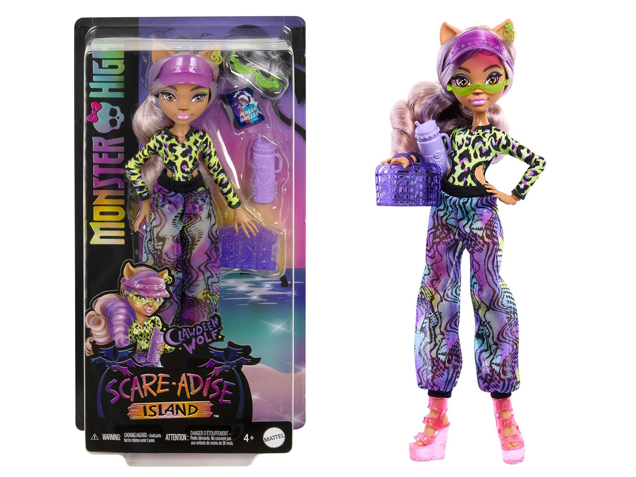 Monster high bambola scare-adise island clawdeen wolf