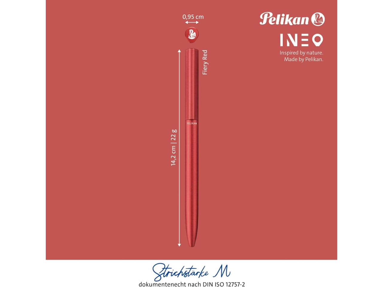 Penna a sfera elements fiery rossa con astuccio in metallo