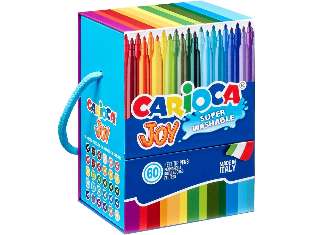Carioca joy pennarelli 60 colori in scatola rigida