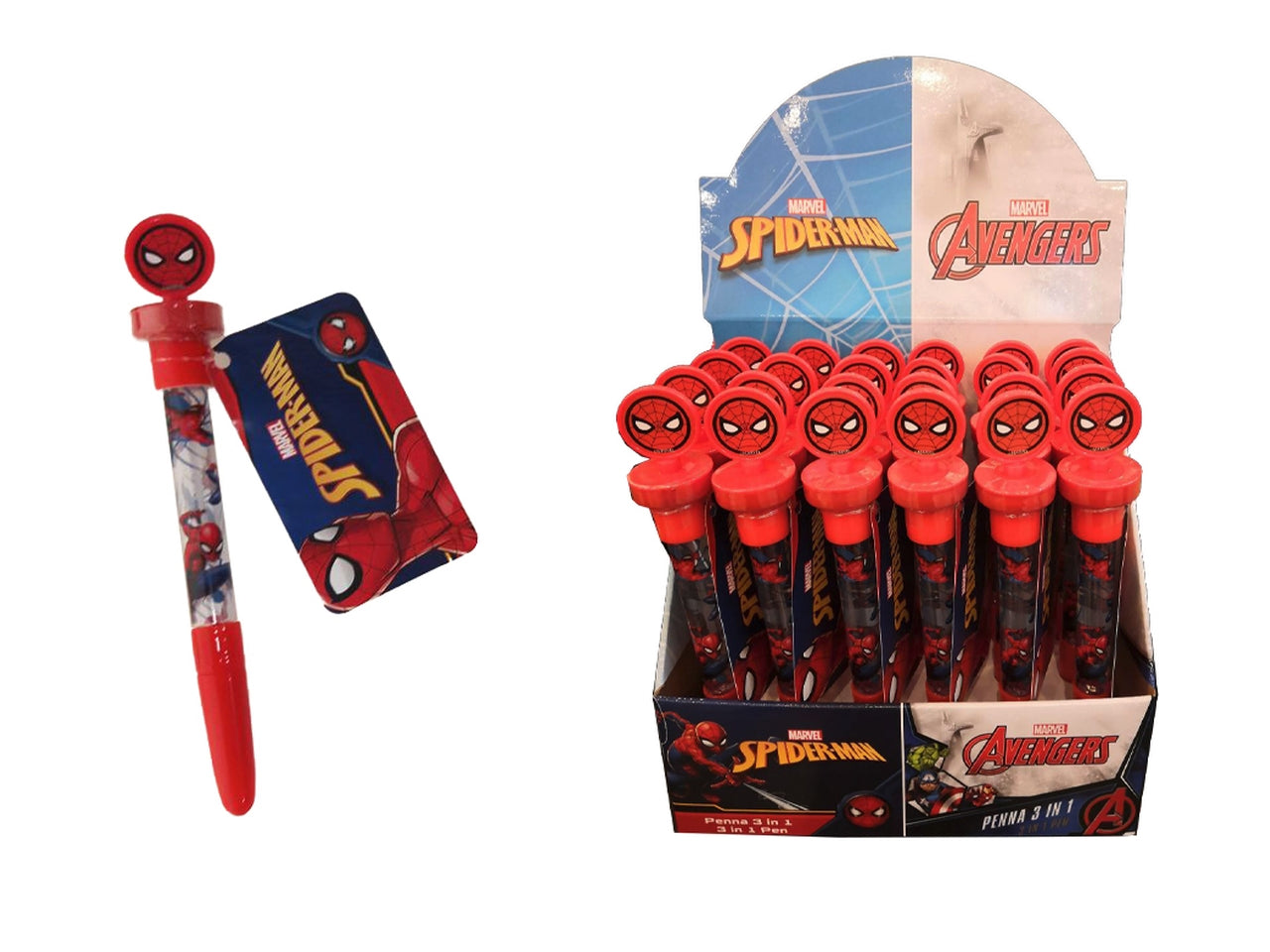 Spiderman penna con bolle di sapone
