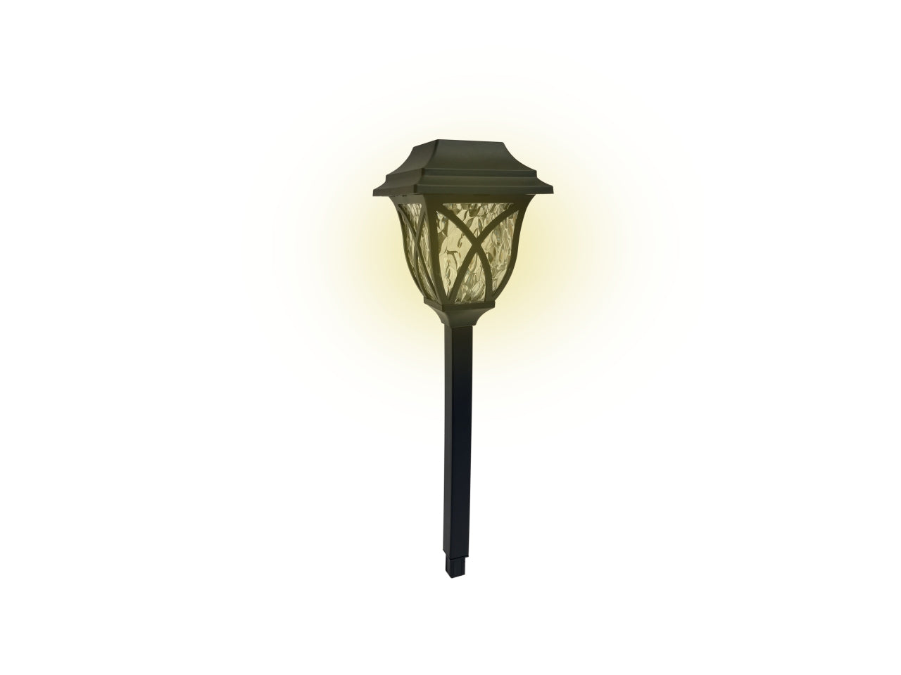 Lampioncino led teseo 44cm con pannello solare bianco caldo per uso esterno