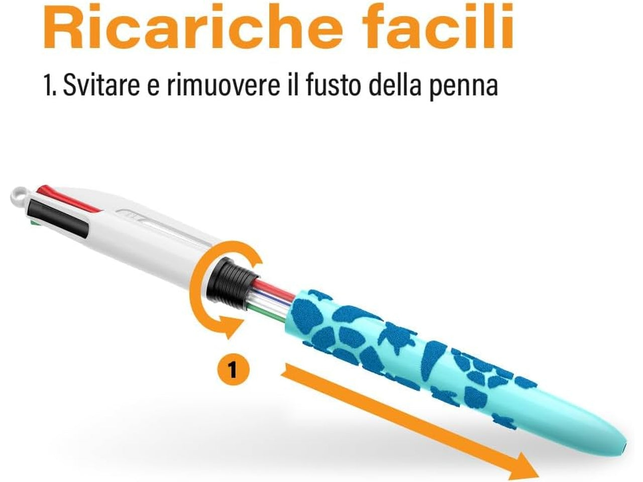 Bic penna 4 colori velvet scatola da 12 pezzi