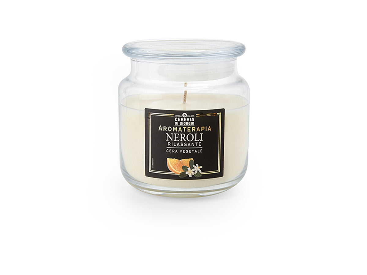 Candela profumata in giara neroli 10x10cm
