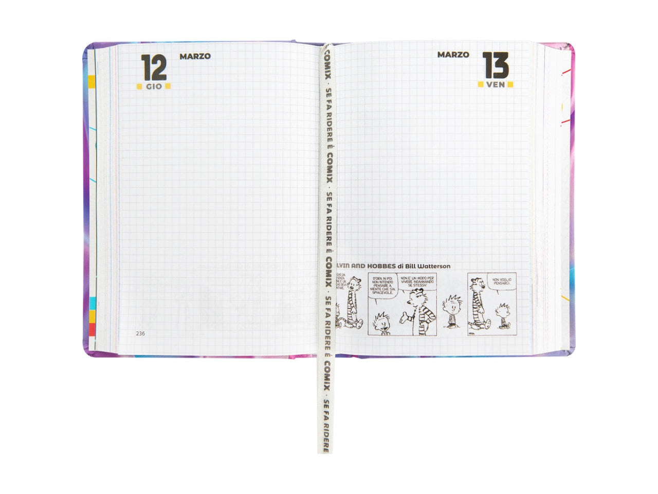 Agenda comix mini 2025/26 16 mesi silky wave