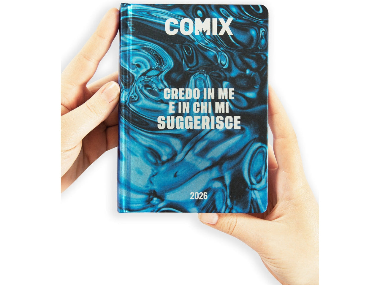 Agenda comix mini 2025/26 16 mesi metal fluid