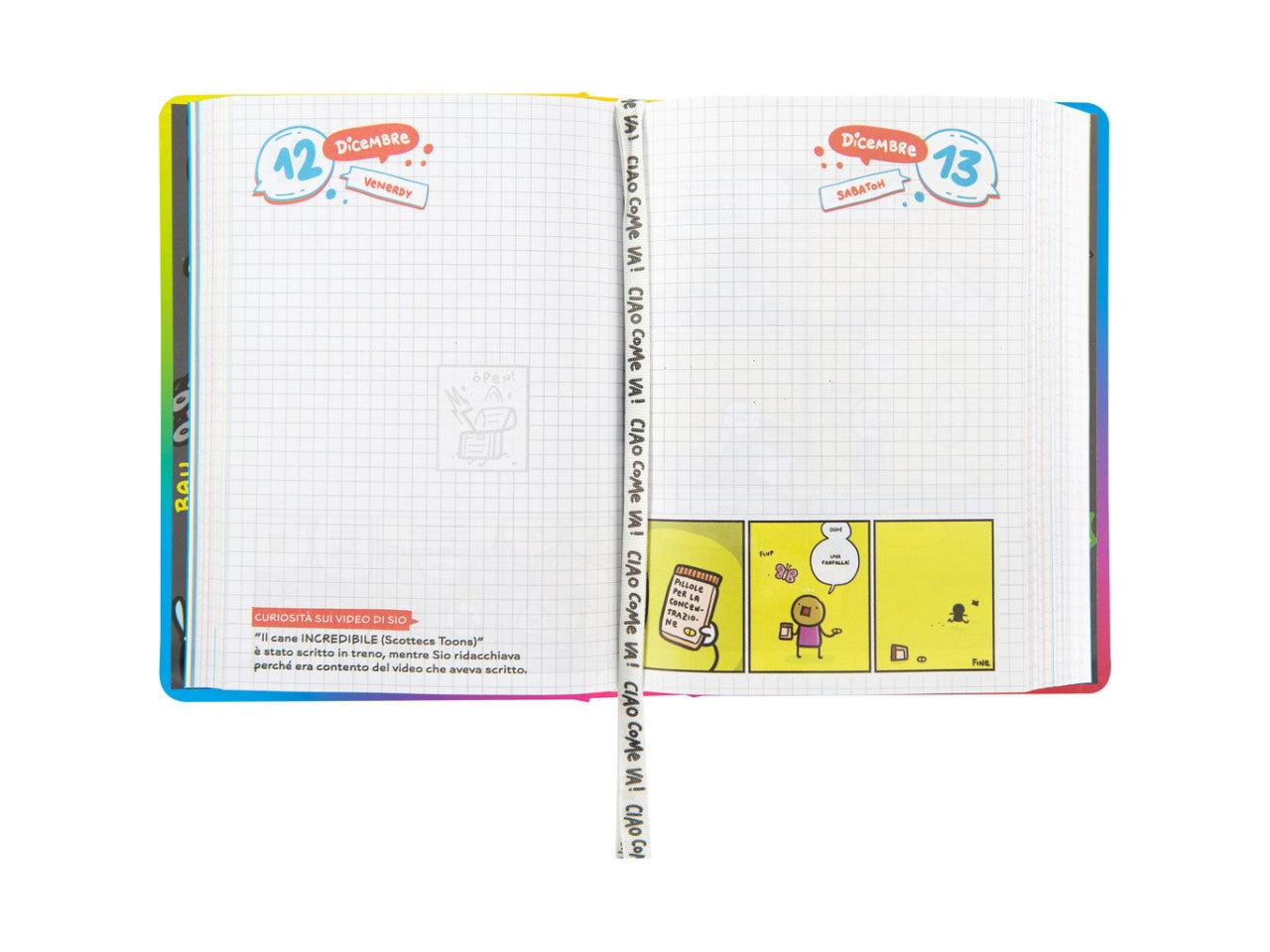 Agenda scomix medium 2025/26 16 mesi disegno