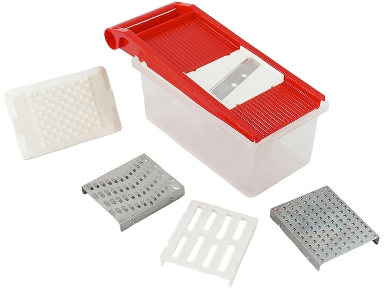 Affettaverdure magic grater con box e quattro inserti intercambiabili