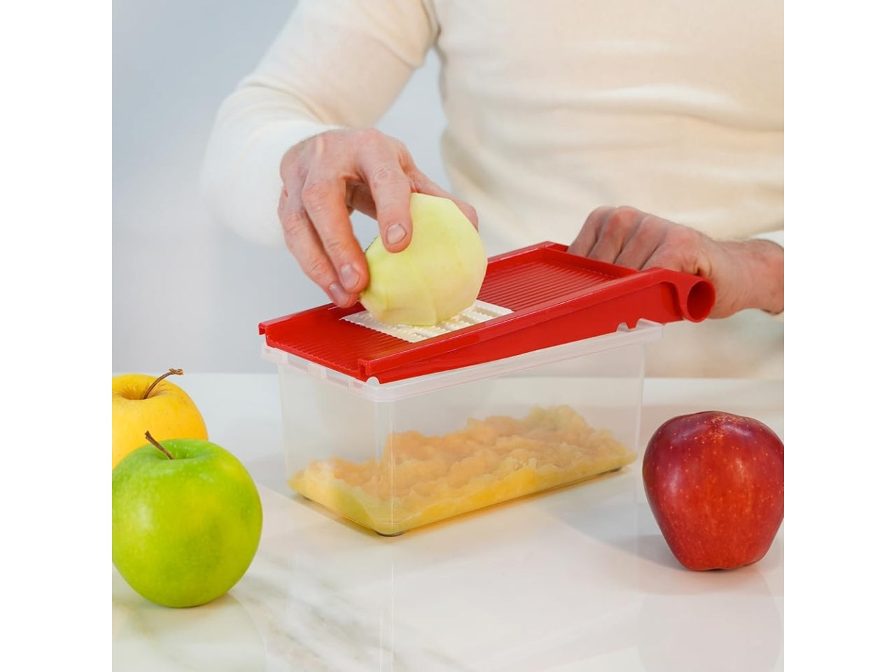 Affettaverdure magic grater con box e quattro inserti intercambiabili