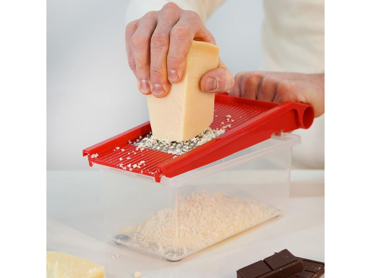 Affettaverdure magic grater con box e quattro inserti intercambiabili