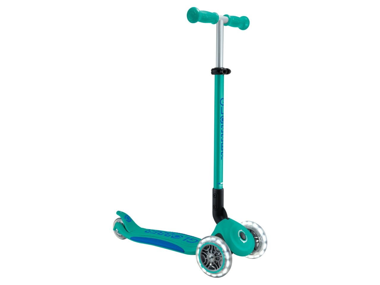 Globber - Primo Foldable Plus Light monopattino - Emerald Green-Navy Blue
