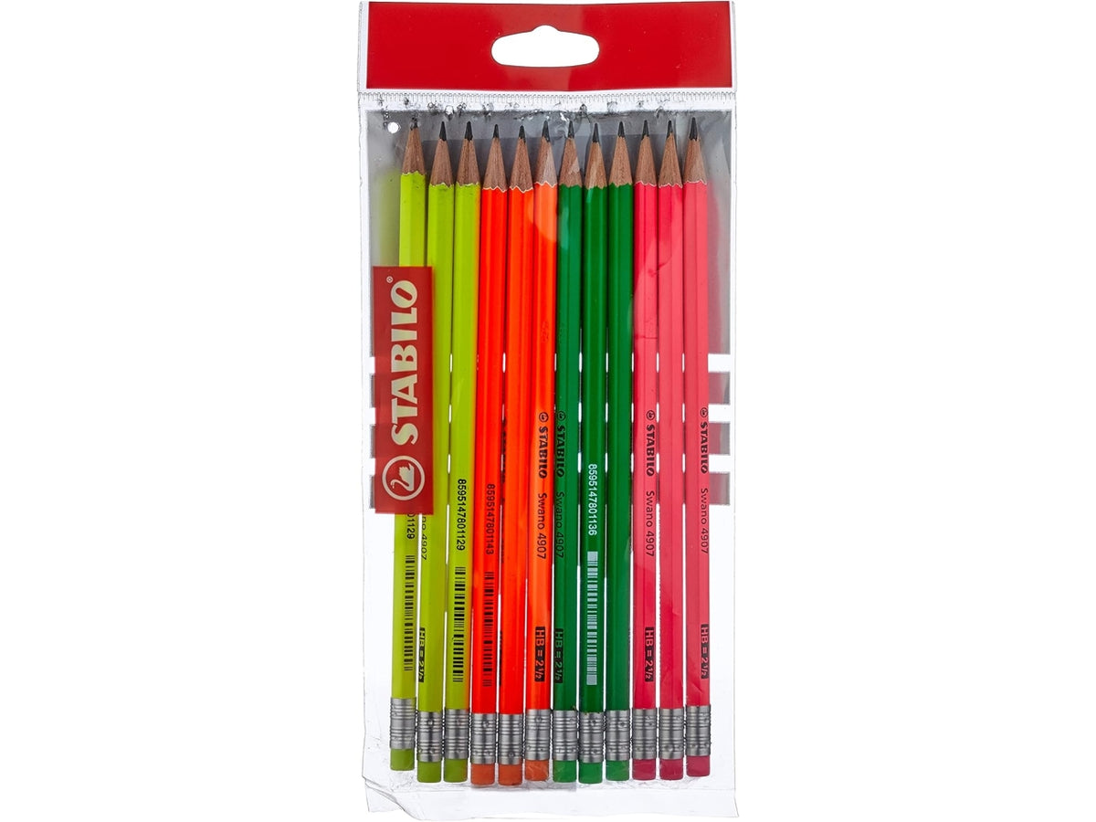 Stabilo matite swano fluo hb la confezione contiene 12 pezzi