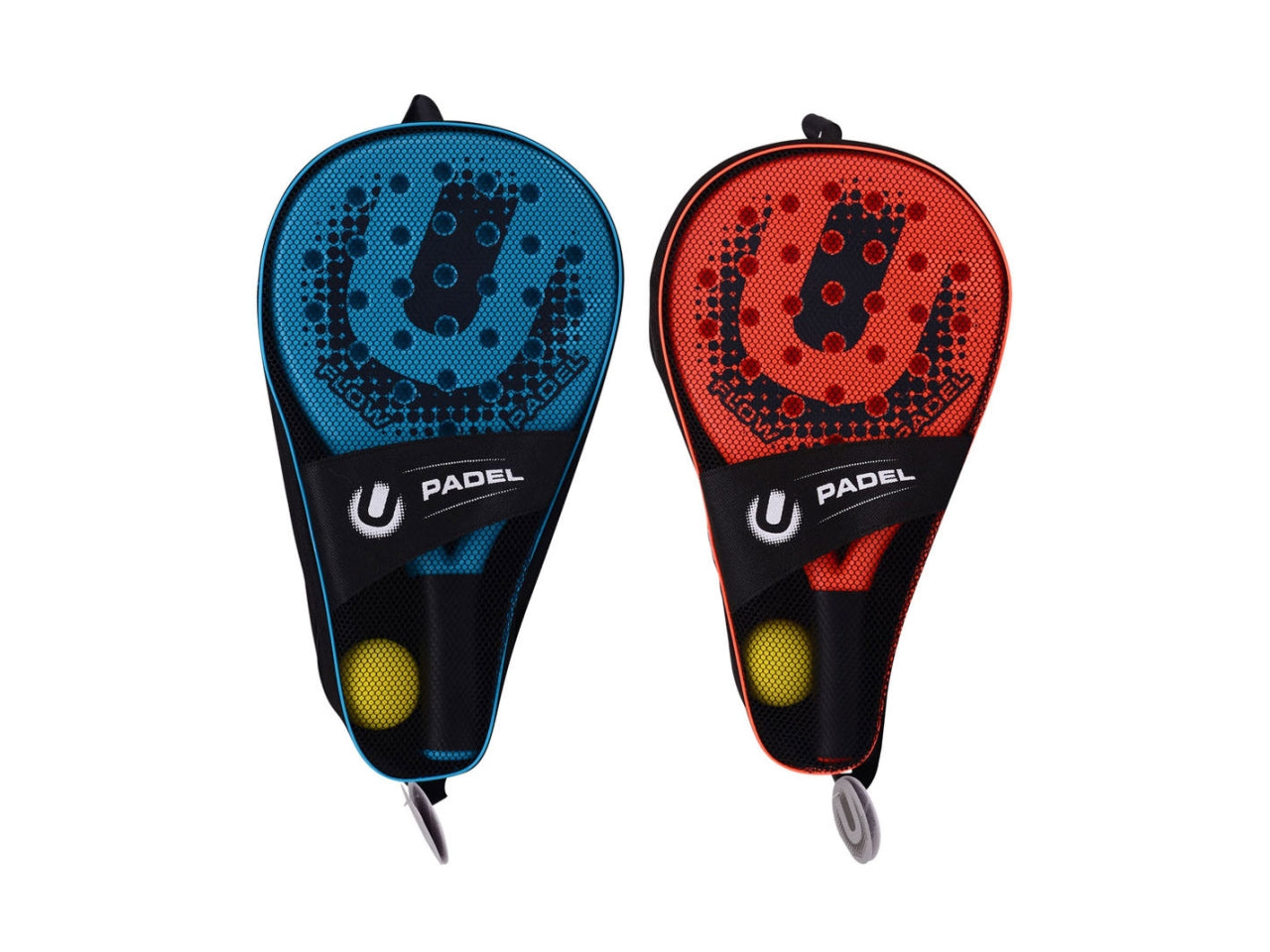 Set 2 racchette padel con pallina e fodero colori assortiti