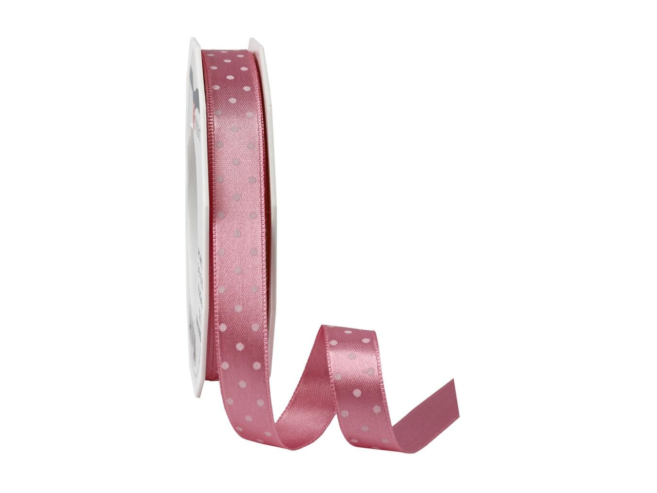 Nastro mini dots 15mmx20mt di colore rosa polvere