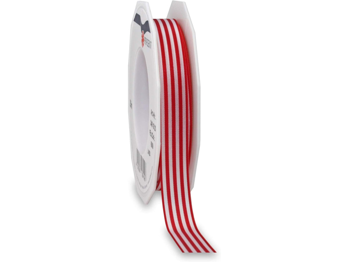 Nastro lines 15mmx20mt di colore rosso e bianco