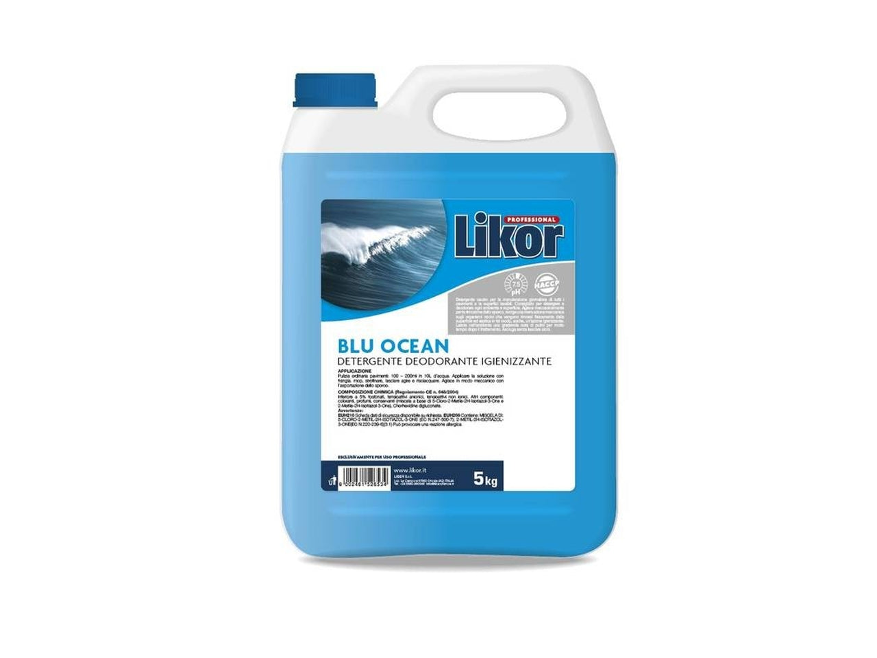 Likor blu ocean detergente deodorante igienizzante per pavimenti 5kg $