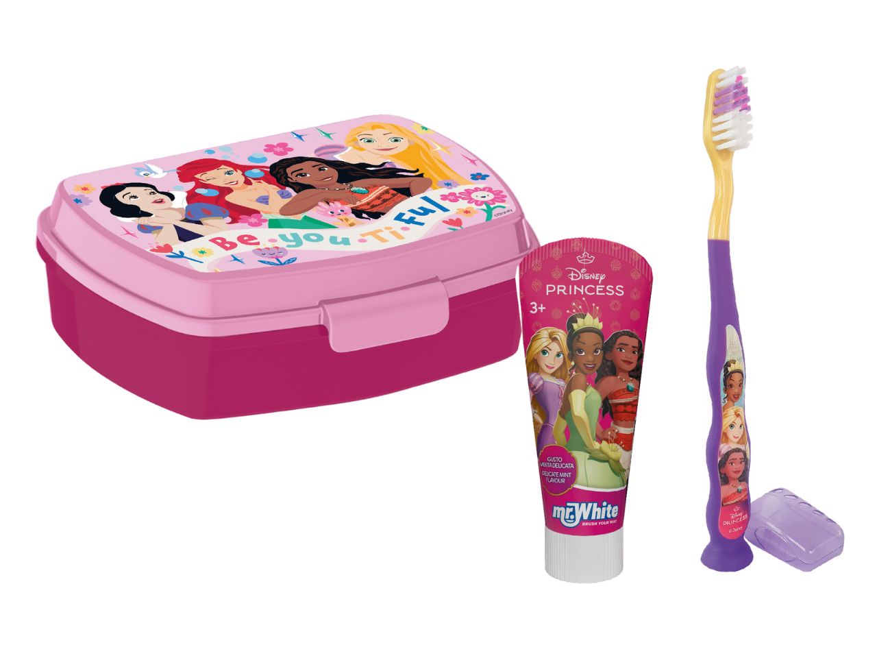 Principesse portamerenda con spazzolino dentifricio