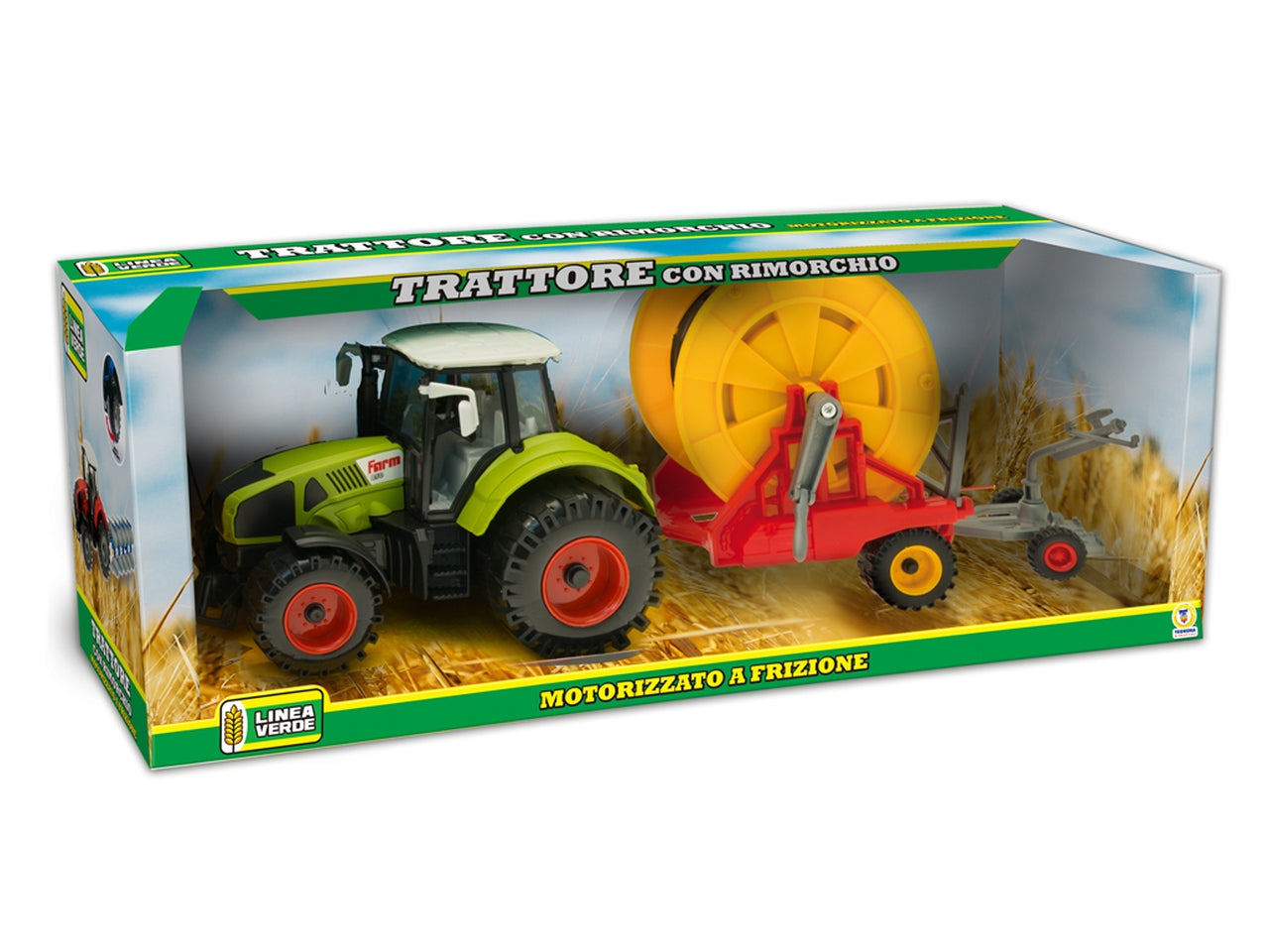 Linea verde trattore a frizione con rimorchio