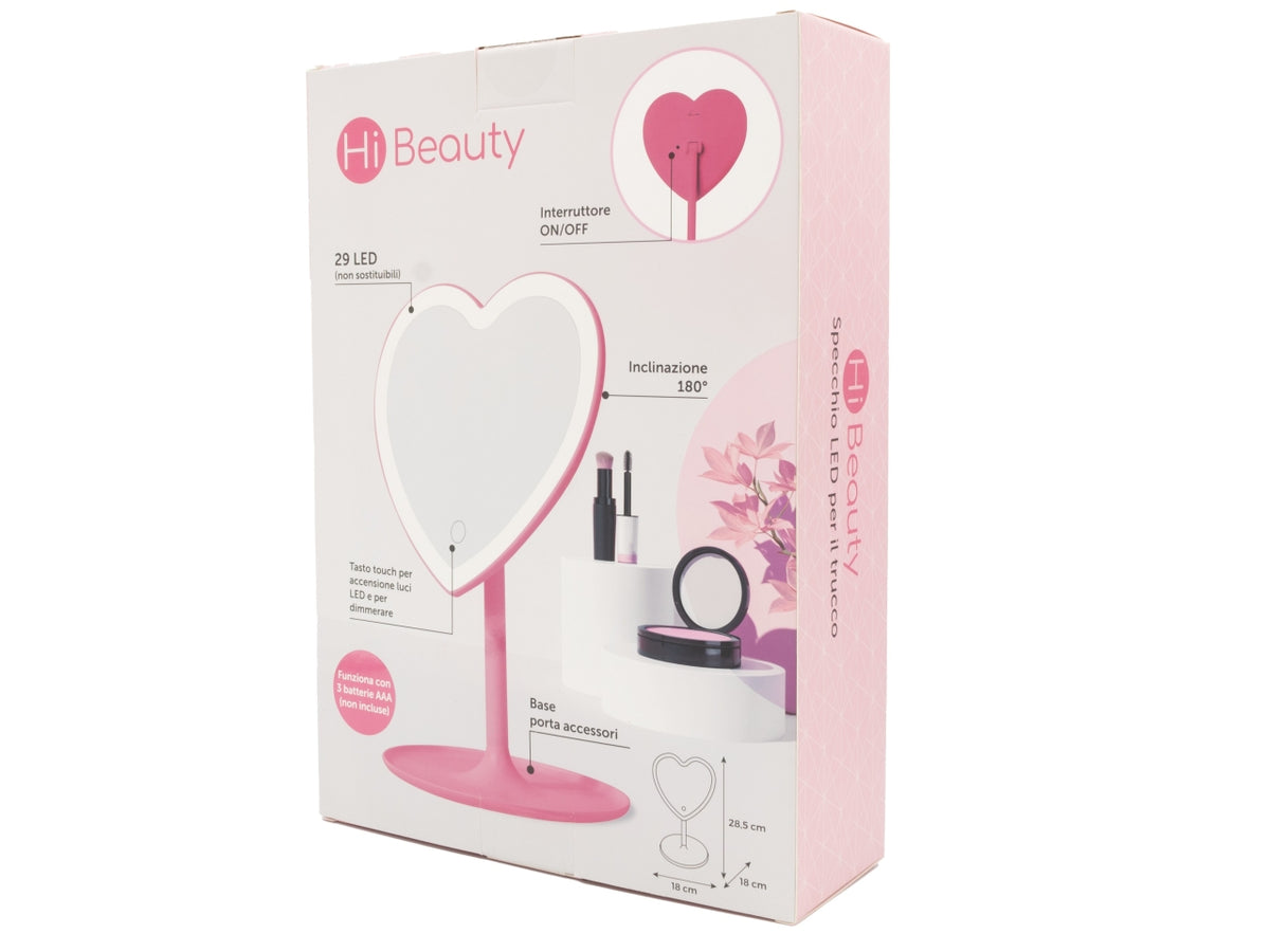 Specchio led cuore