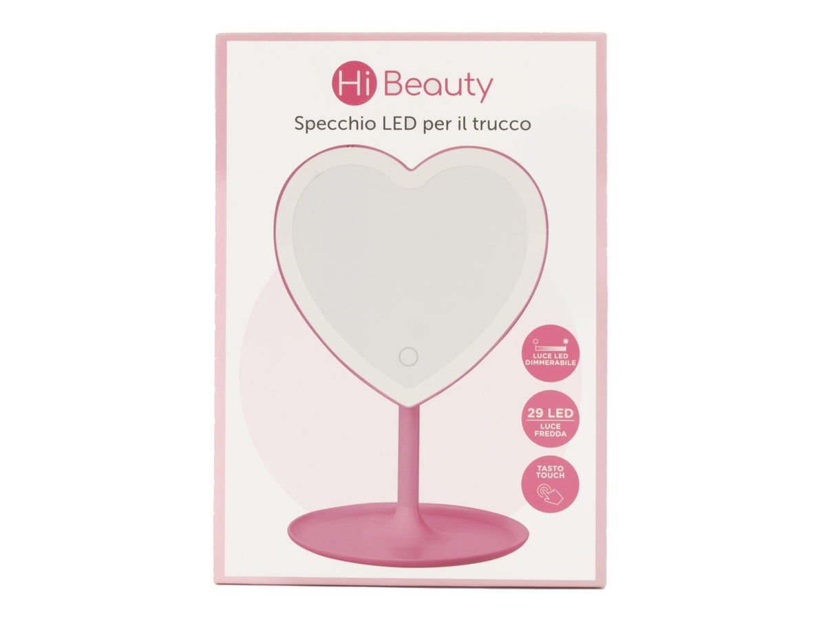 Specchio led cuore