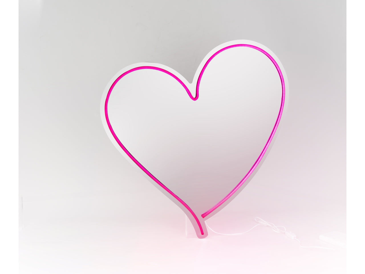Specchio acrilico a forma di cuore