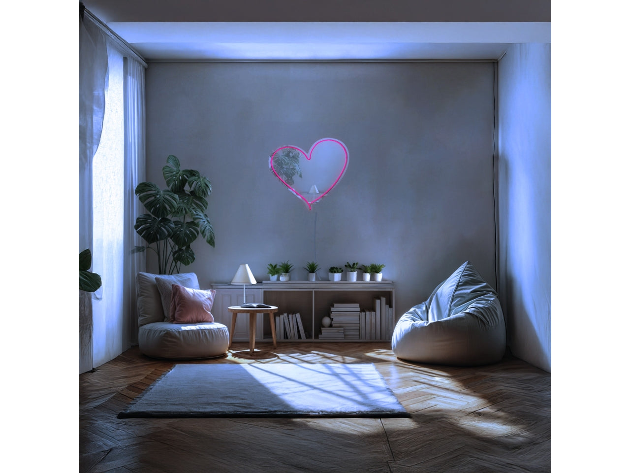 Specchio acrilico a forma di cuore