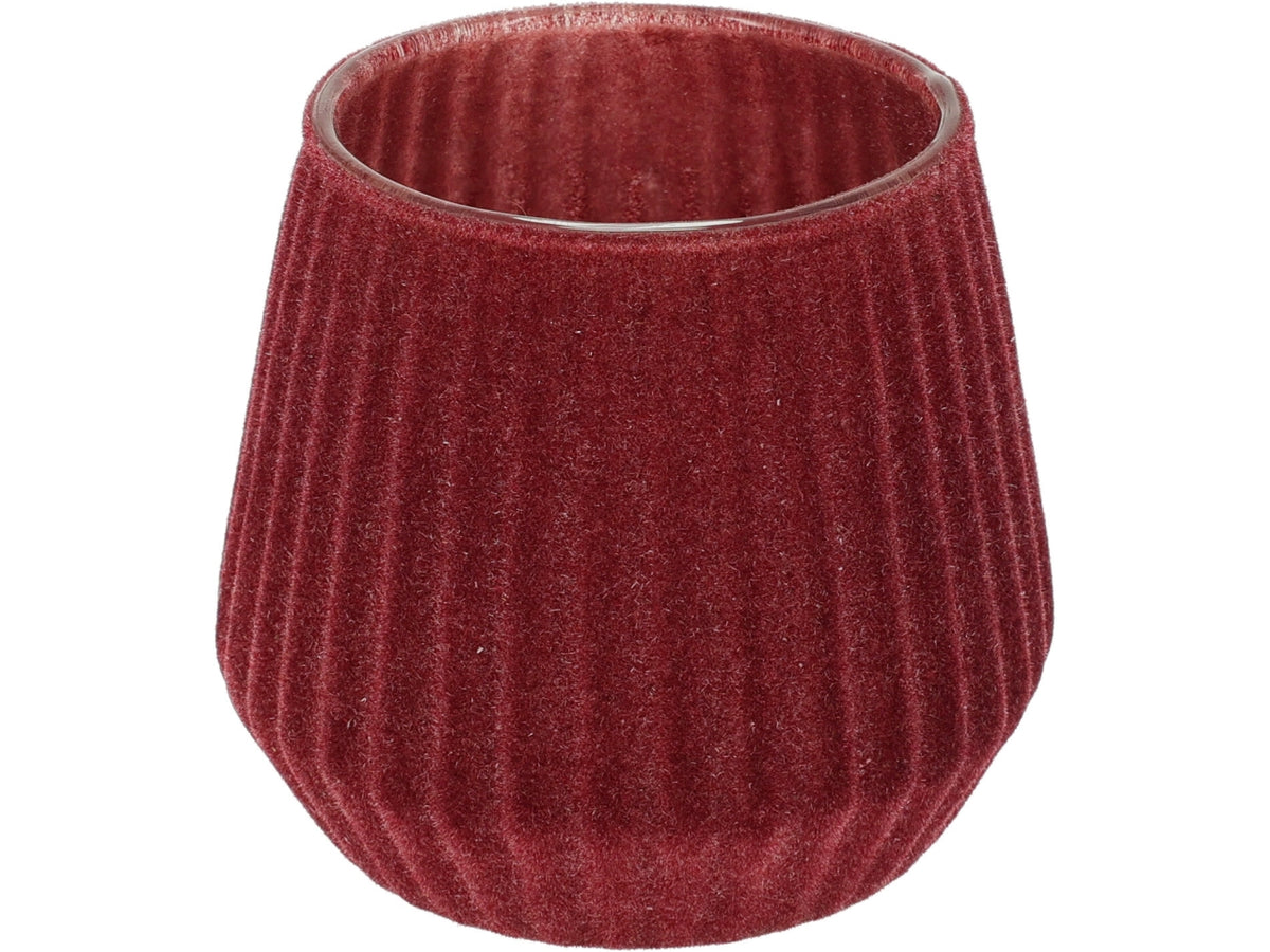 Porta tealight floccato 9cm ruggine