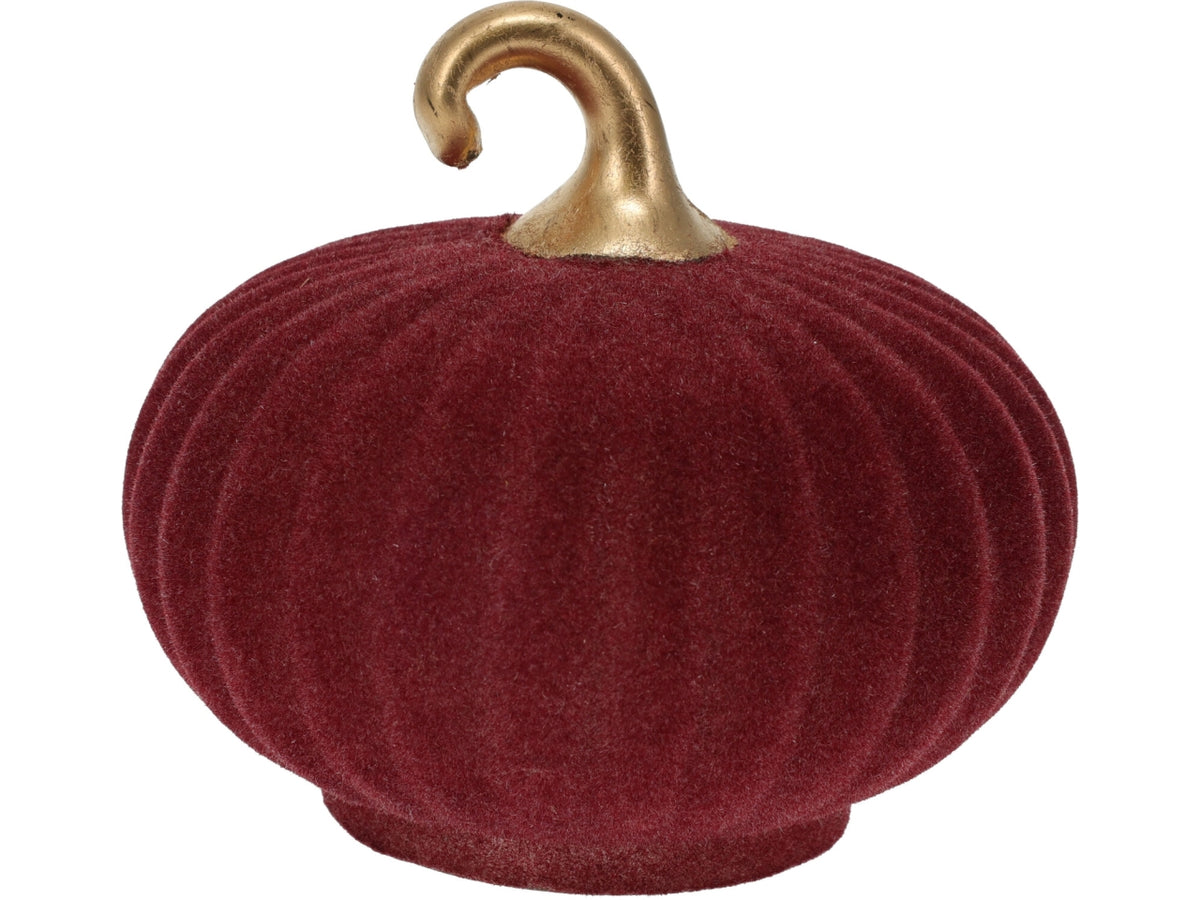 Zucca 12cm vetro floccata ruggine
