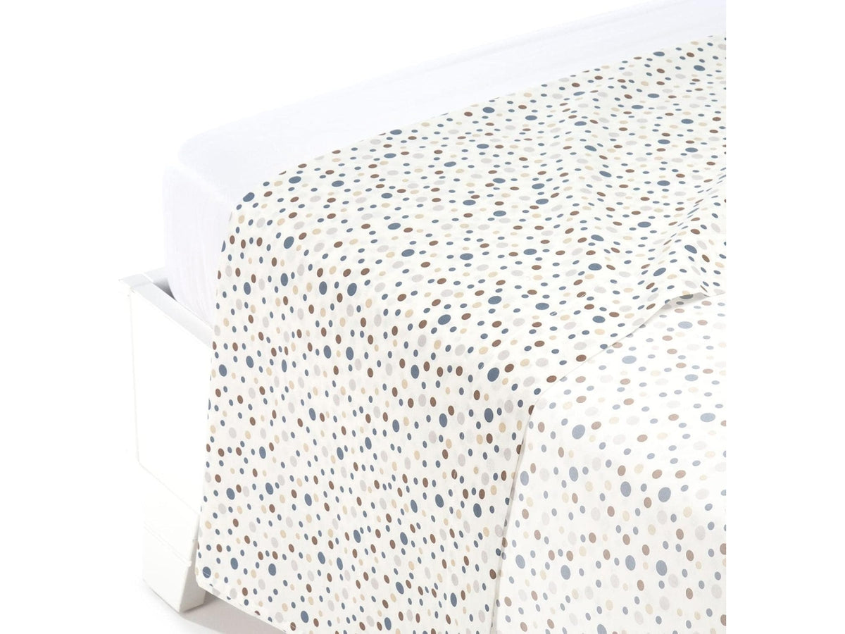Lenzuola superiore 2piazze di pois naturale 69149