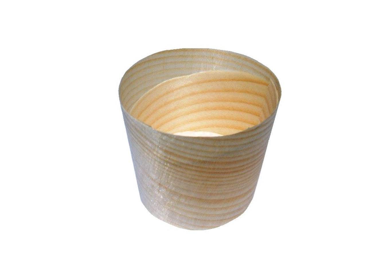 Vaschettina fingerfood in legno rotonda alta 4,5x4,3cm confezione da 50 vaschette