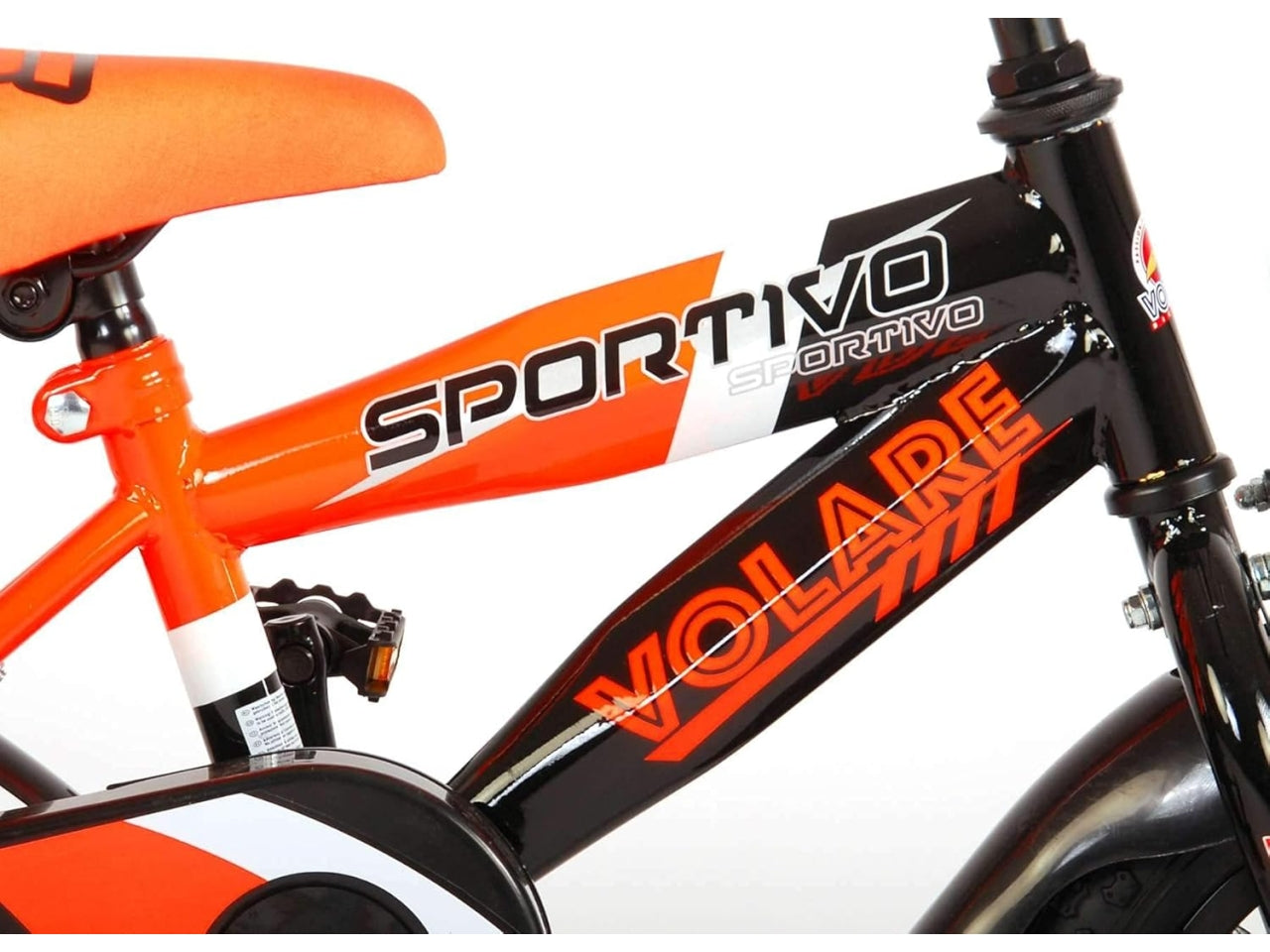 Bicicletta bimbo sportivo 12 arancione/nero