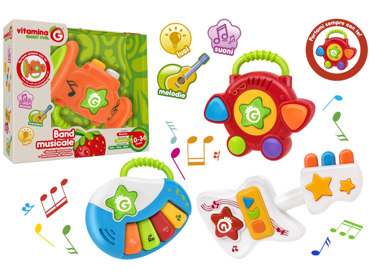 Vitamina G musicali luci e suoni batteria assortiti