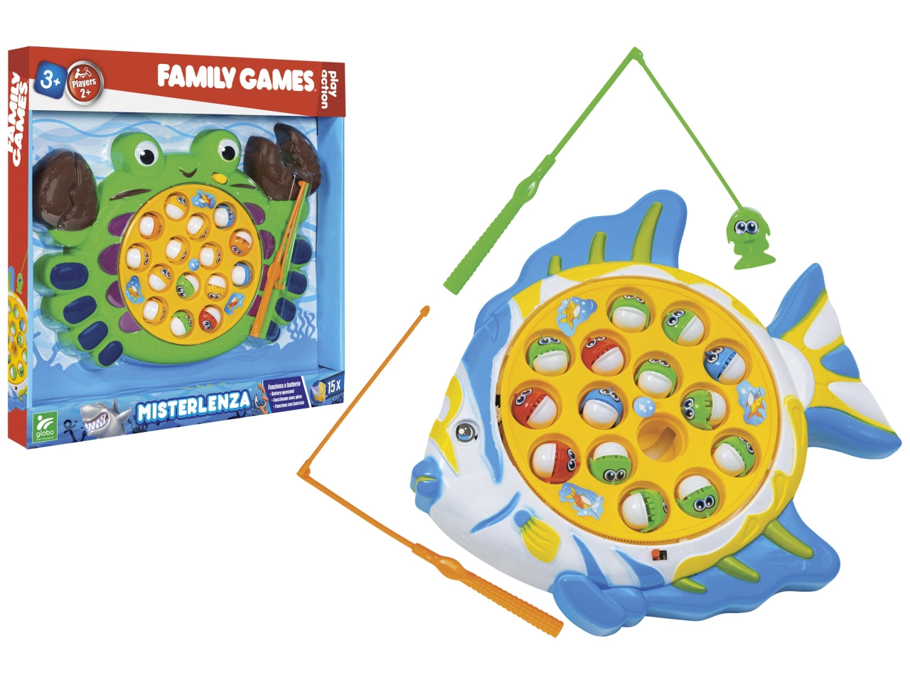 Family games gioco pesca con 15 pesci a batteria in modelli assortiti