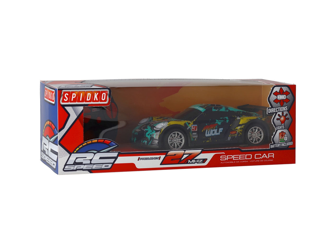 Spidko auto sport radiocomandata con luci 7 funzioni in 6 colorazioni