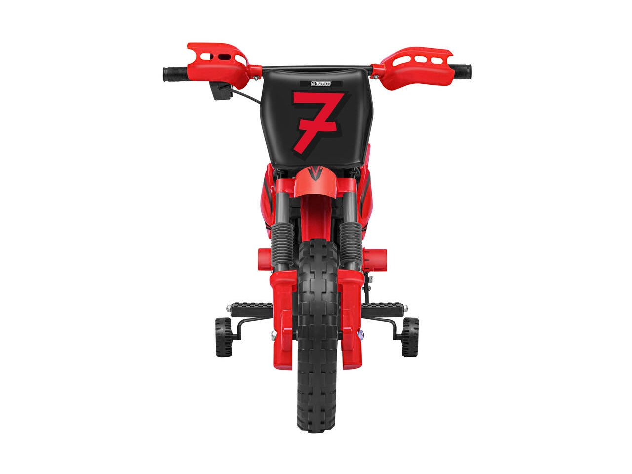 E-spidko moto cross a batteria li-ion 12v di colore rosso