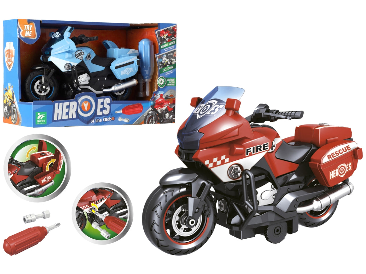Heroes of the globe moto a frizione police pompieri
