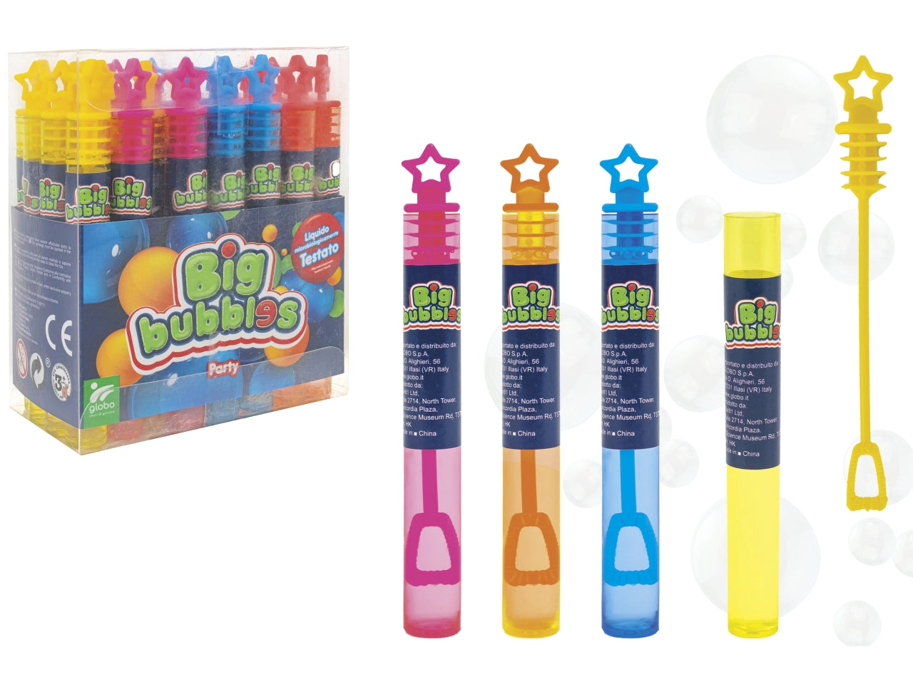 Big bubbles set 32 tubetti 4,5 ml con bolle di sapone