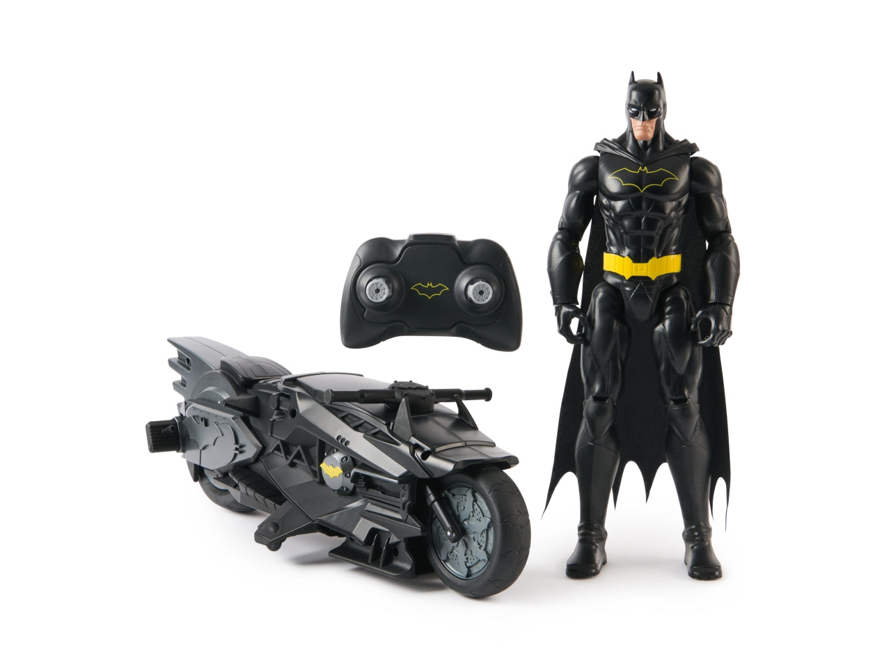 Batman batcycle radiocomandata con personaggio batman 30 cm