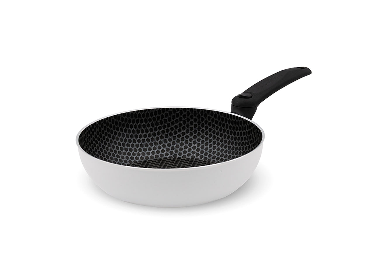 Bee bis padella a nido d'ape 24/28cm colore bianco