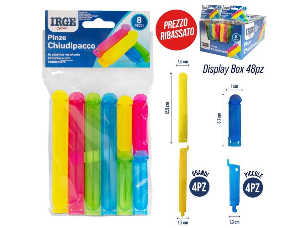 Pinze irge chiudipacco set da 8 pinze