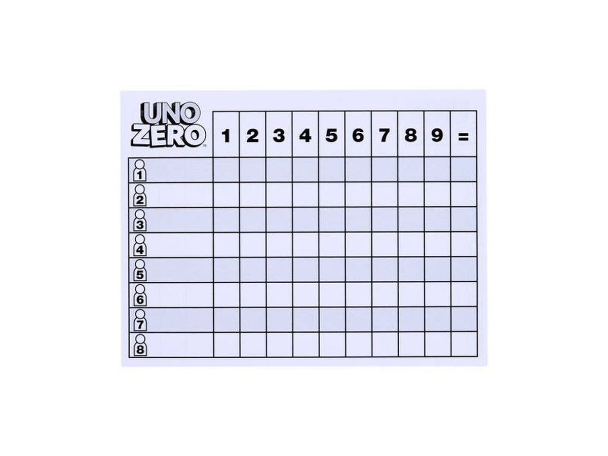 Uno zero card games