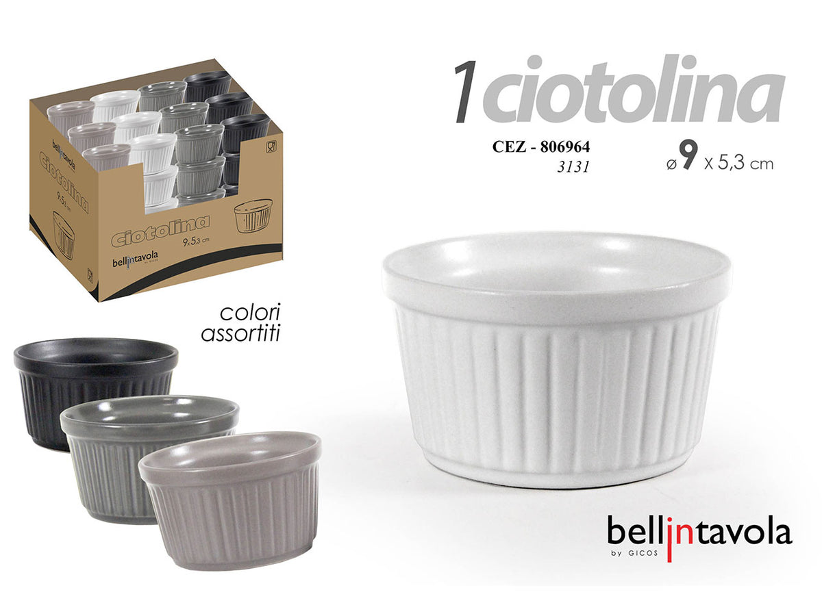 Ciotolina 9X5,3cm 200cc - disponibile in colori assortiti