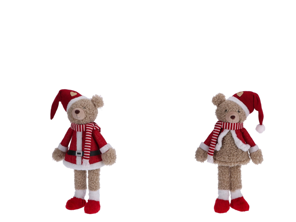 Orso natalizio h.90cm a molla