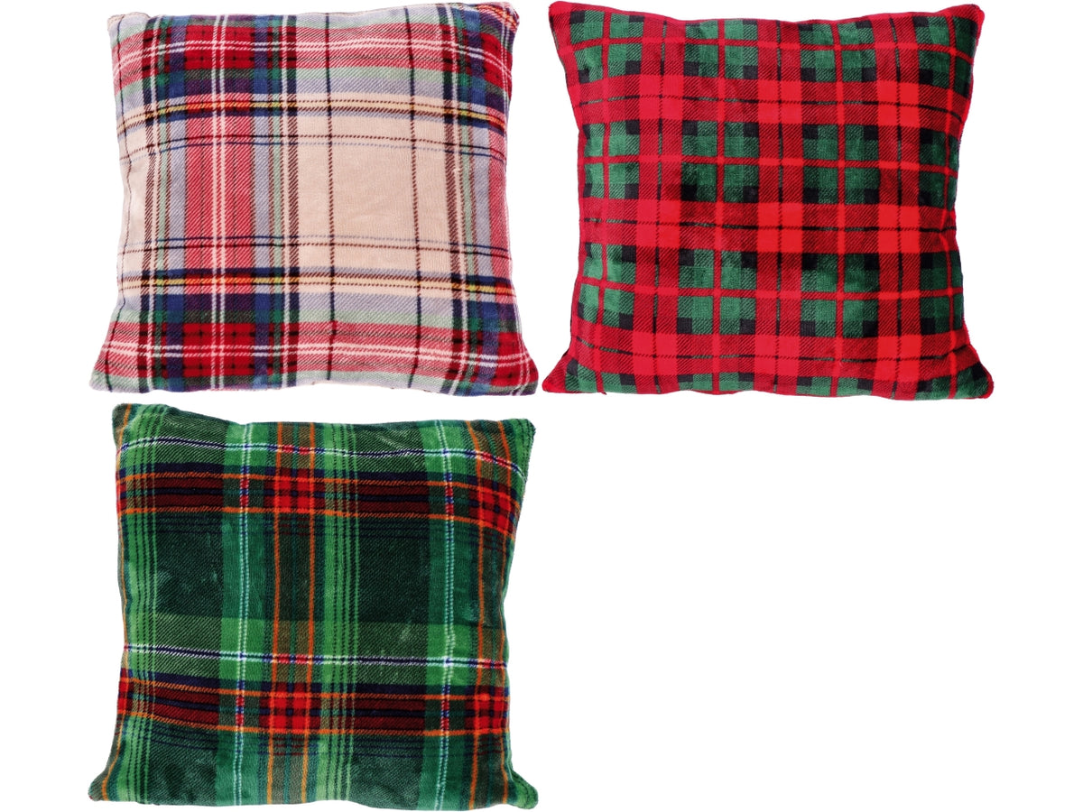 Cuscino 45x45cm sherpa in flanella colori assortiti