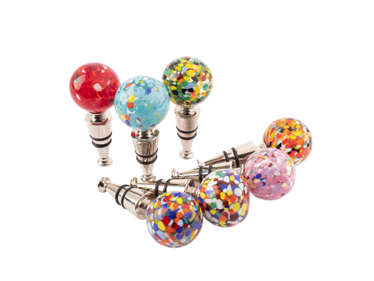 Tappo con sfera graniglia colori assortiti in confezioni regalo
