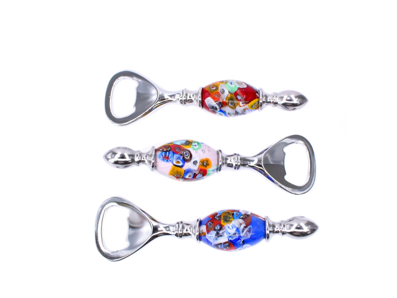 Apribottiglie perla murrine in vetro di murano in confezione regalo