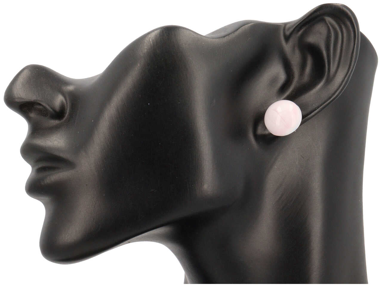 Orecchini lobo cabochon colori pastello rosa