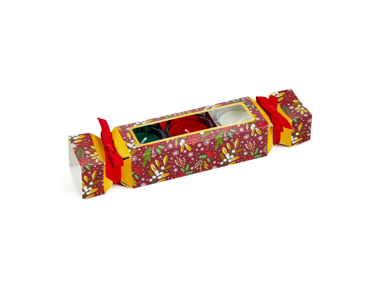 Candele vasetto di vetro fragranze assortite in scatola caramella da 3pezzi