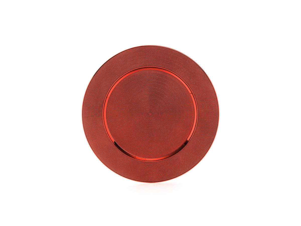 Sottopiatto in plastica rosso lucido 33cm