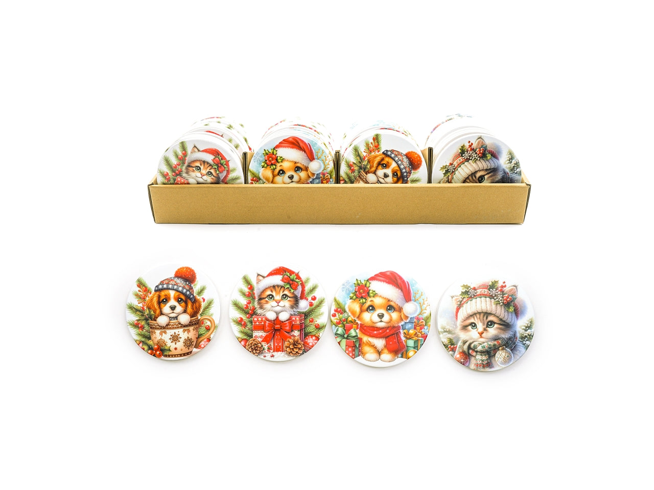 Sottobicchiere in ceramica 10xh.1cm assortiti