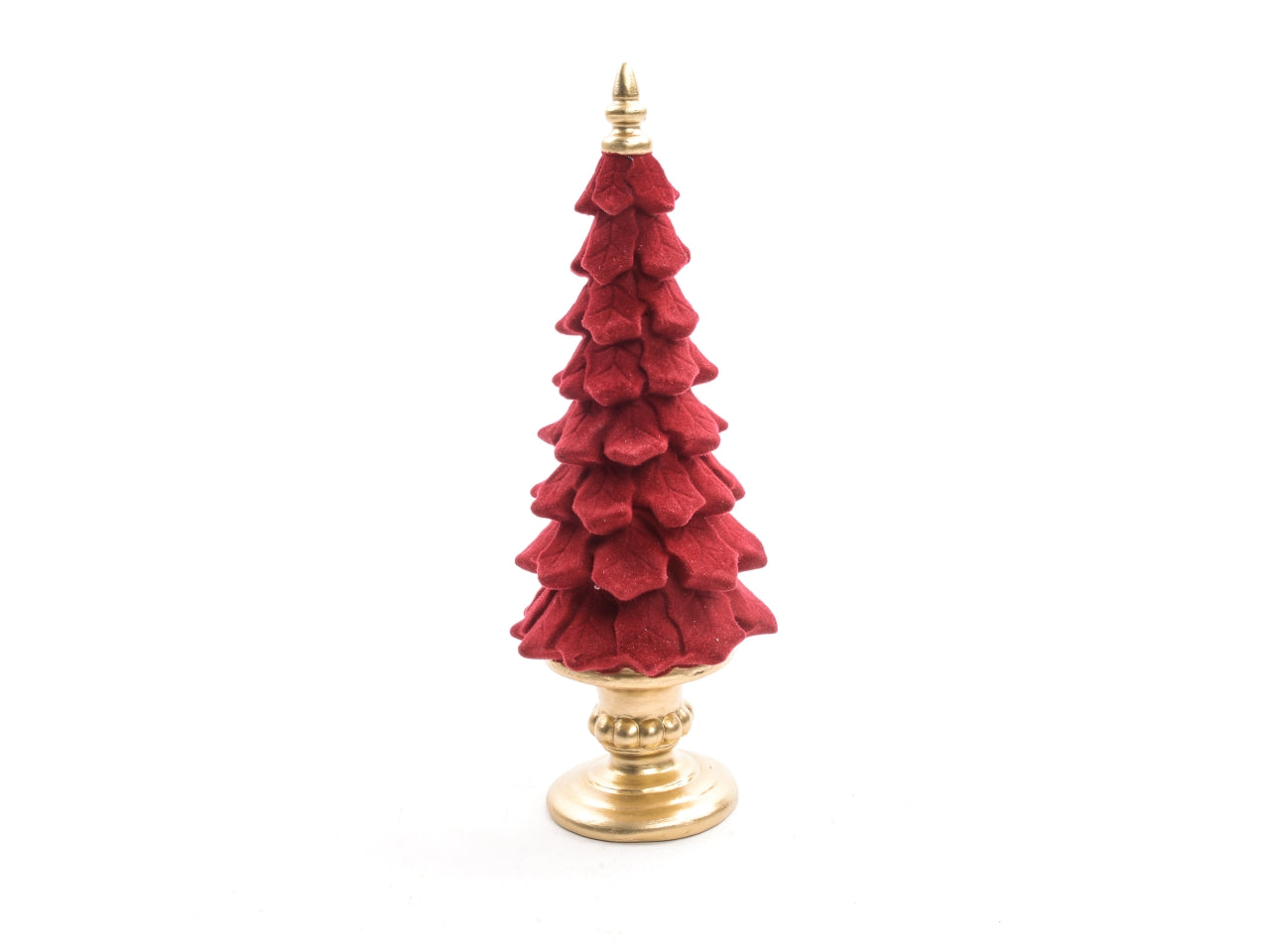 Alberoin resina oro floccato rosso 11xh.30cm
